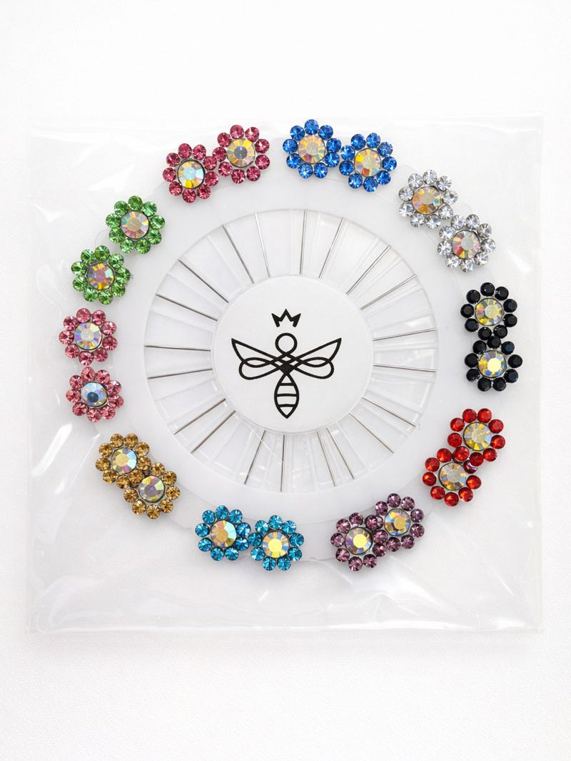 Sequin Flower hijab pins - Pack of 20