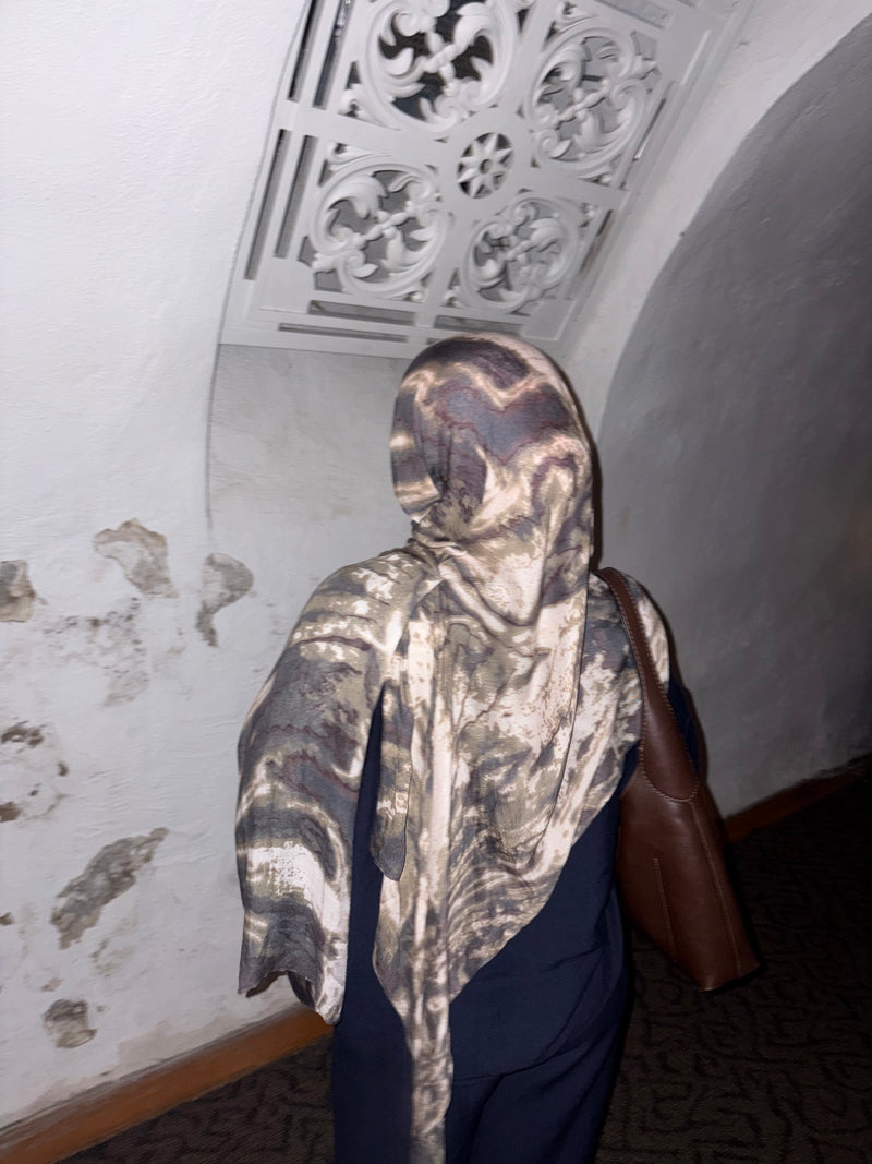 Smoked Birch Printed Modal Hijab