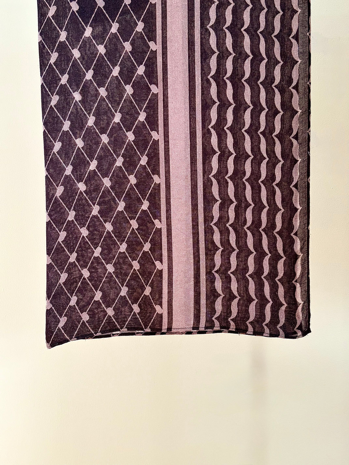 Mocha Keffiyeh Printed Modal Hijab