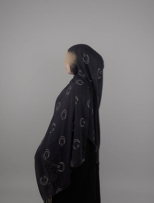 Qamar Printed Modal Hijab