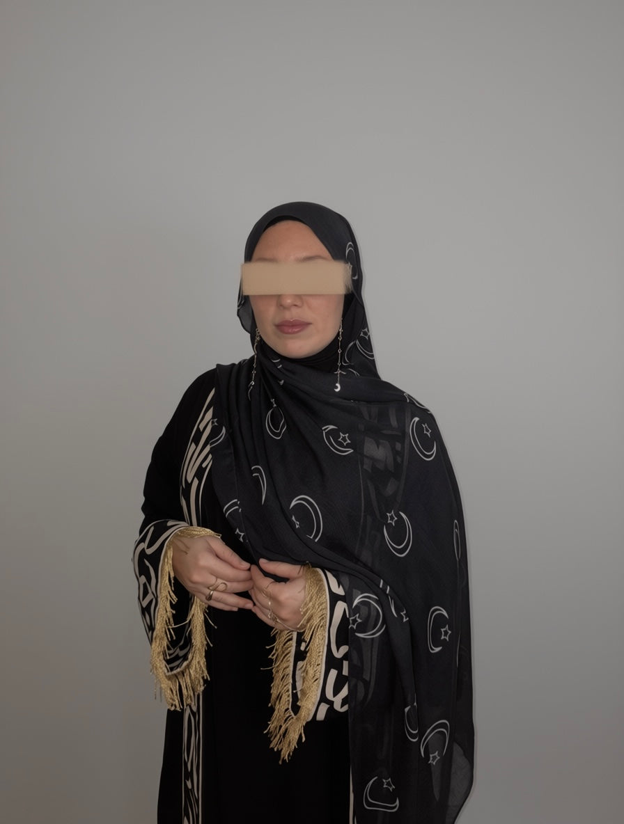 Qamar Printed Modal Hijab