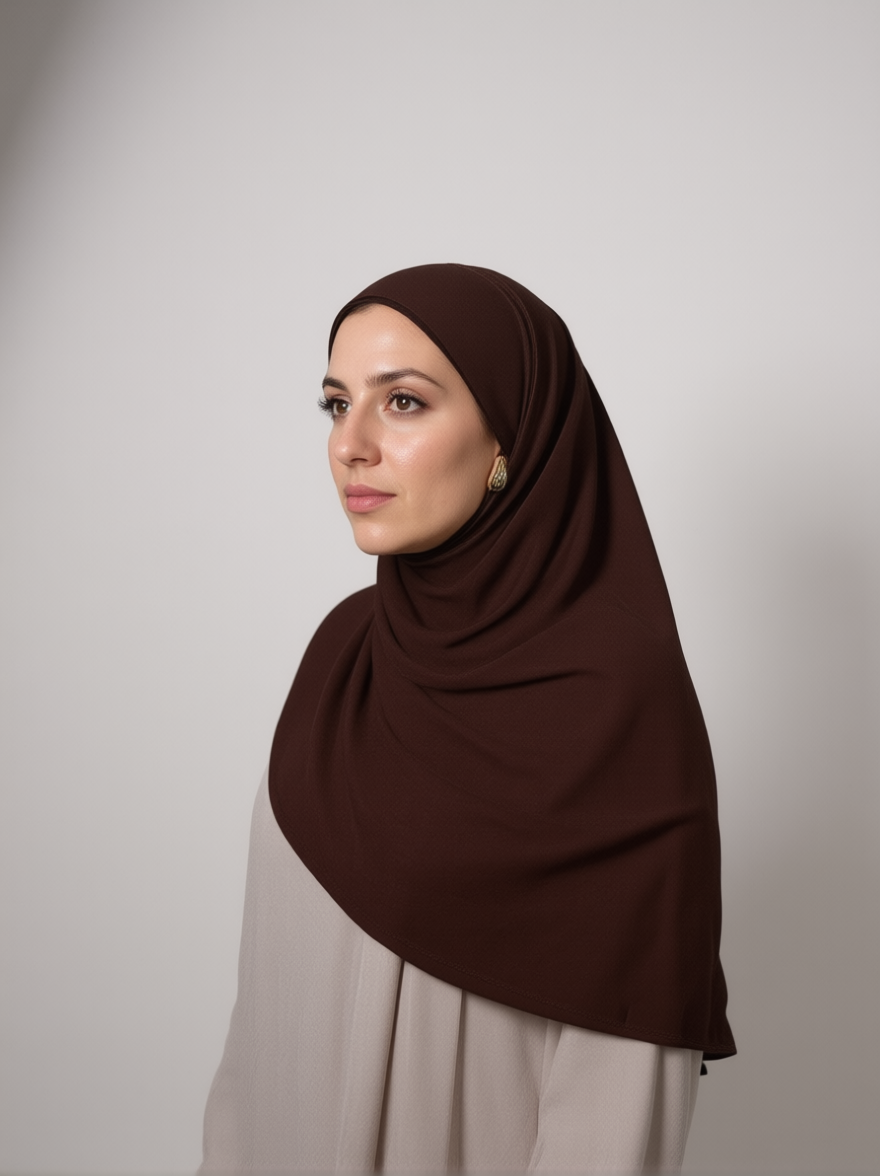 Brown Chiffon Hijab