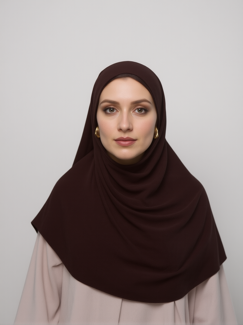 Brown Chiffon HIjab