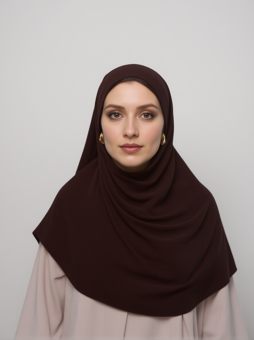 Brown Chiffon HIjab