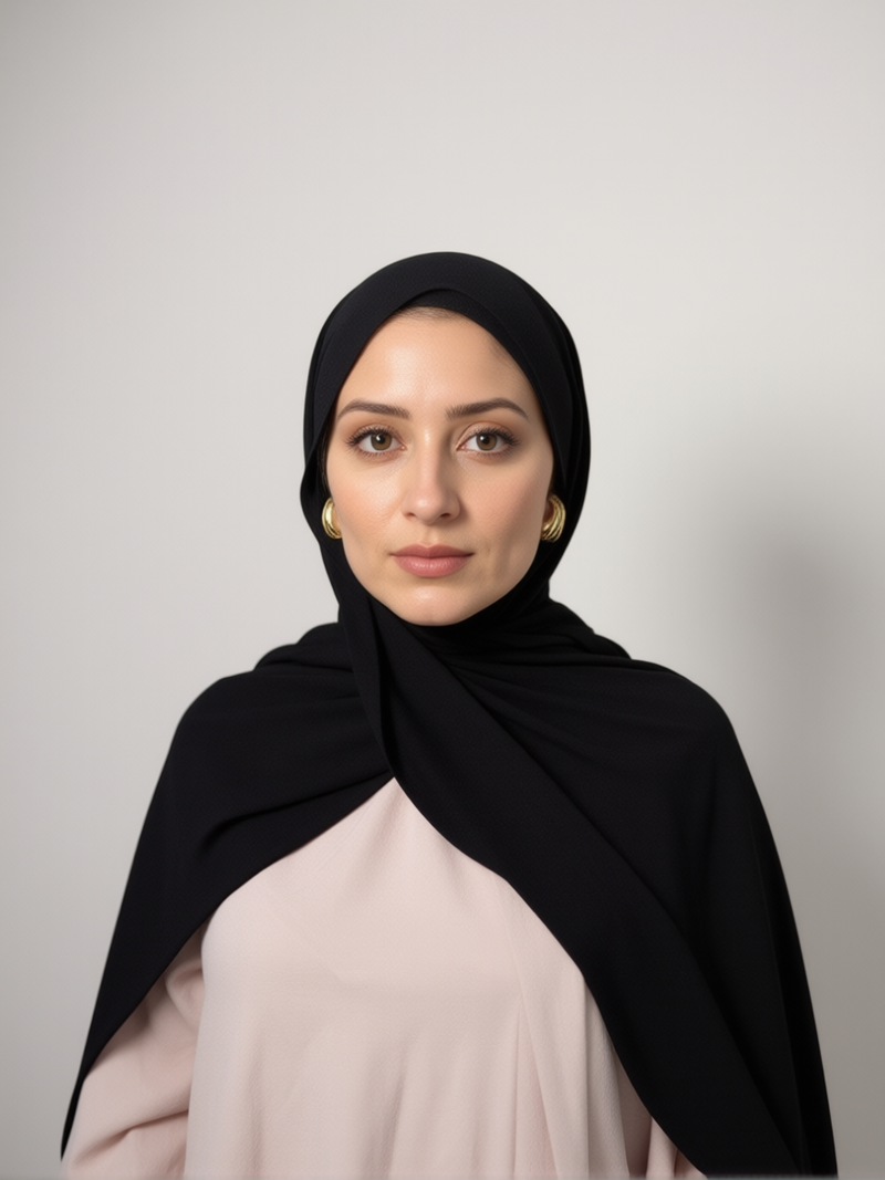 Noir Premium Chiffon Hijab