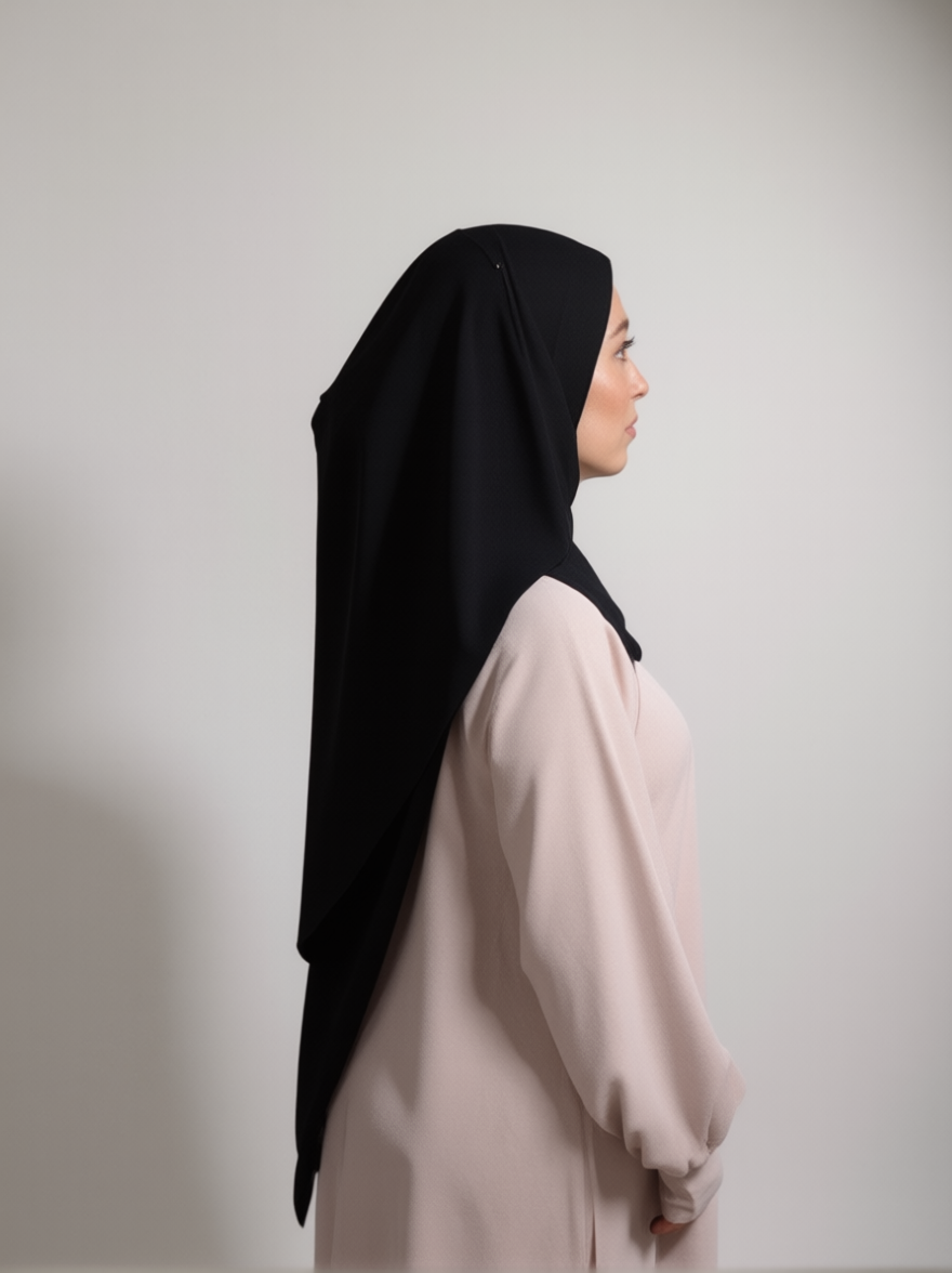 Noir Chiffon Hijab