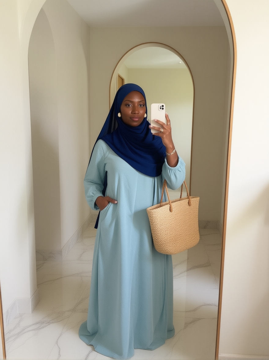 Midnight Blue Chiffon Hijab