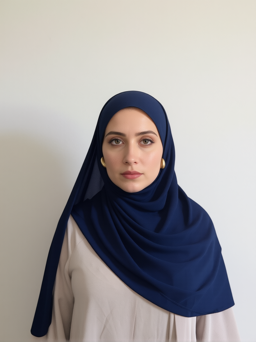 Midnight Blue Chiffon Hijab