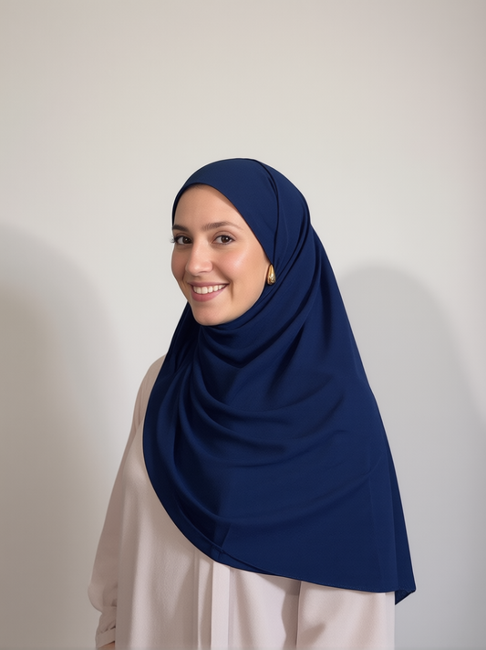 Midnight Blue Chiffon Hijab