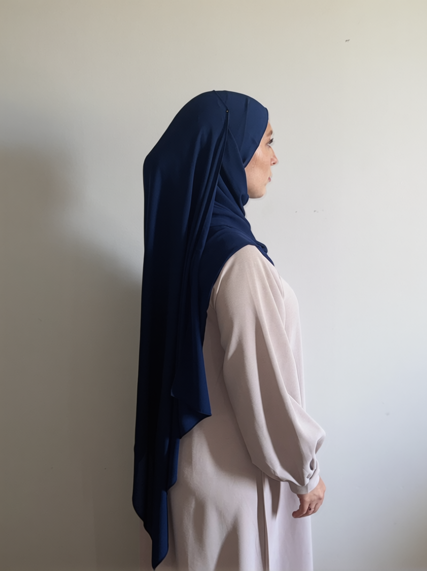 Midnight Blue Chiffon Hijab