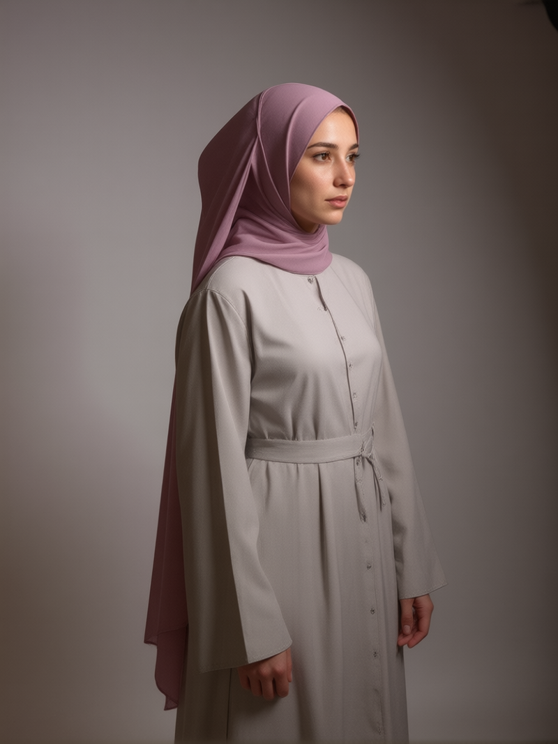Raspberry Cream Premium Chiffon Hijab