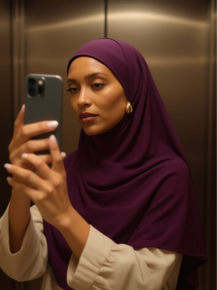 Aubergine Chiffon Hijab