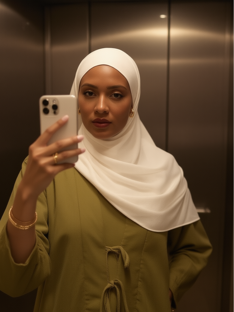 Off-White Chiffon Hijab