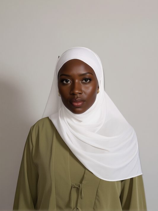 Off-White Chiffon Hijab