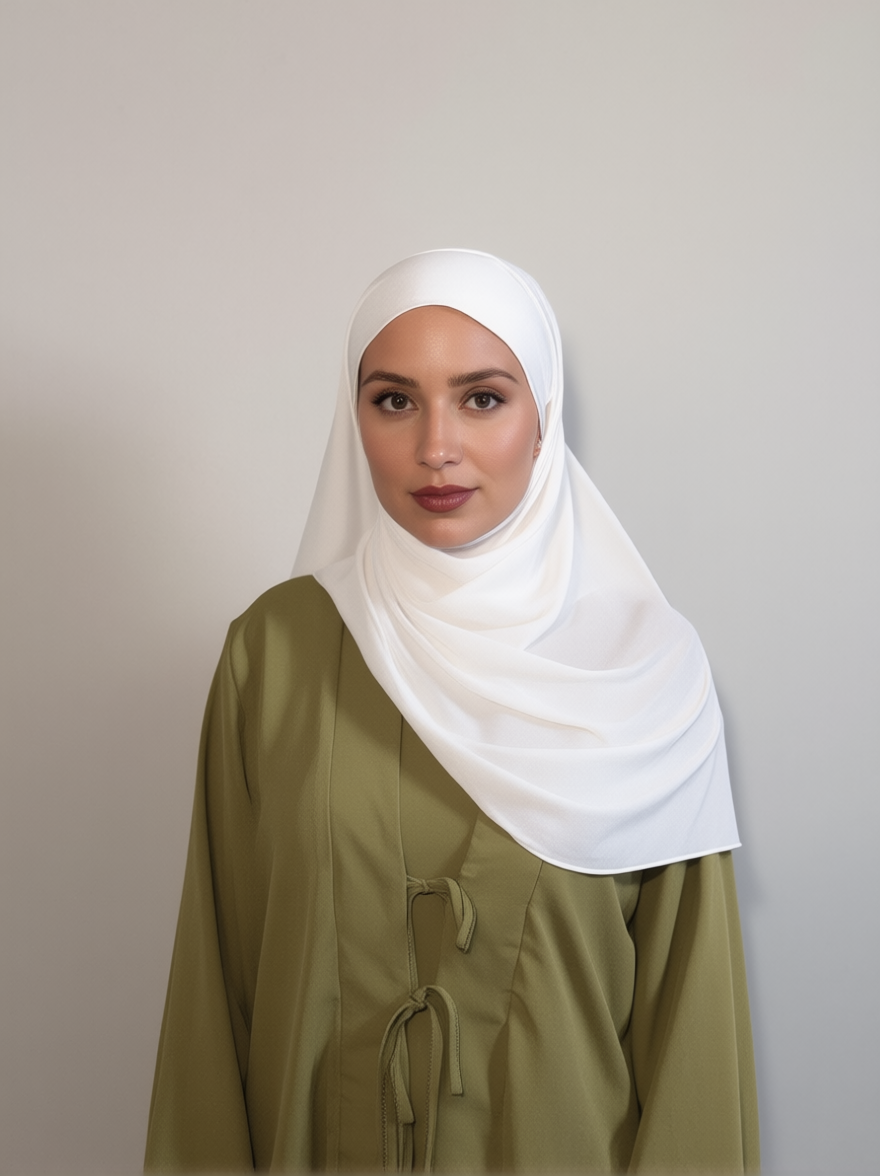 Off-White Premium Chiffon Hijab
