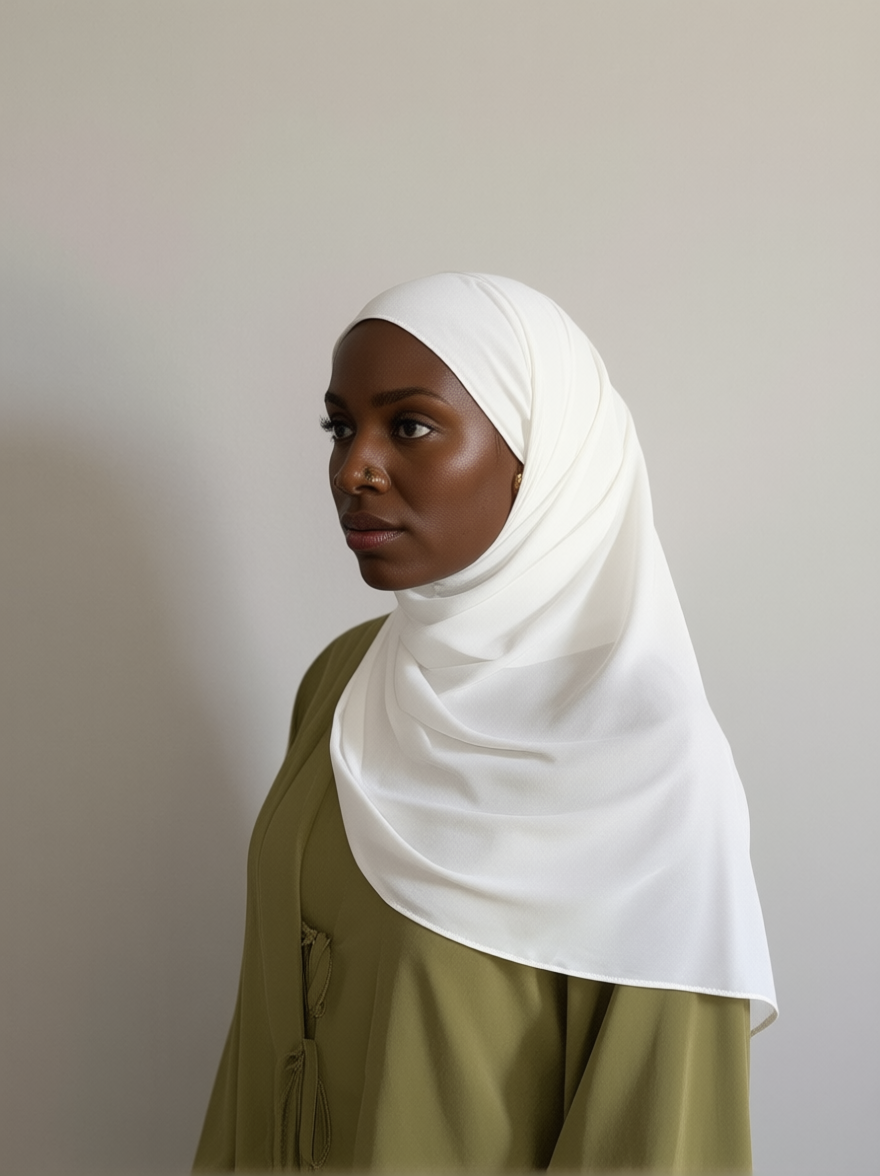 Off-White Premium Chiffon Hijab