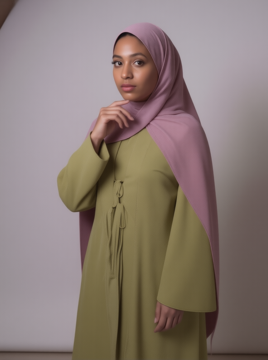 Raspberry Cream Chiffon Hijab