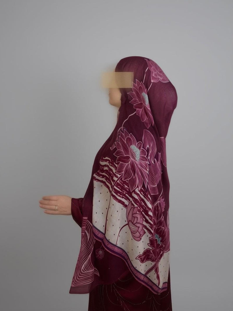 Flower Printed Modal Hijab Flowy Summer Hijab