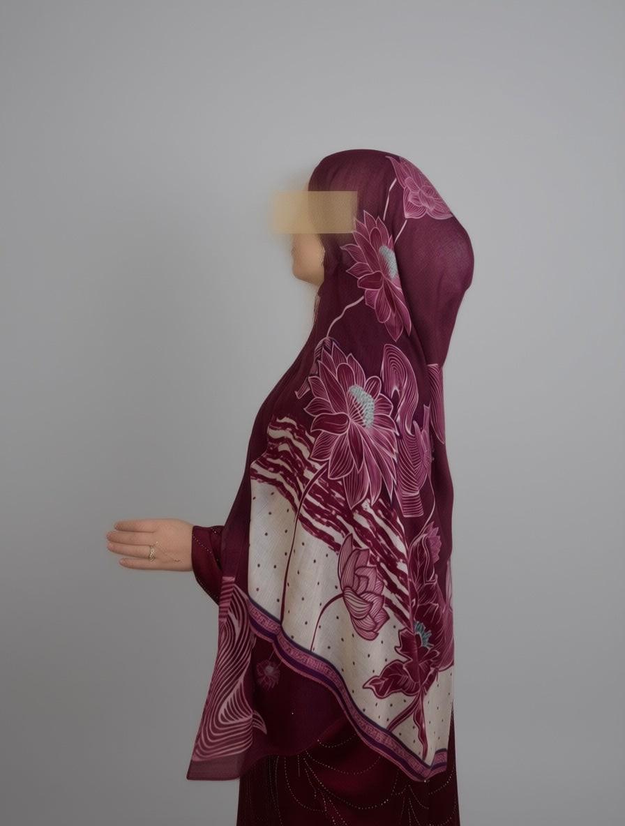 Flower Printed Modal Hijab Flowy Summer Hijab