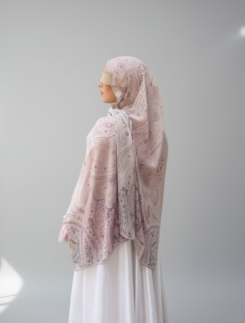 Seashell Paisley Printed Modal Hijab