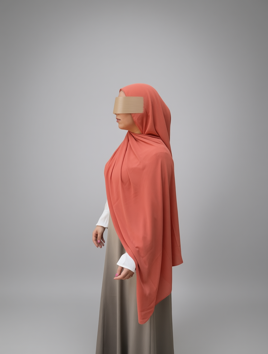 Apricot Glow Premium Chiffon Hijab
