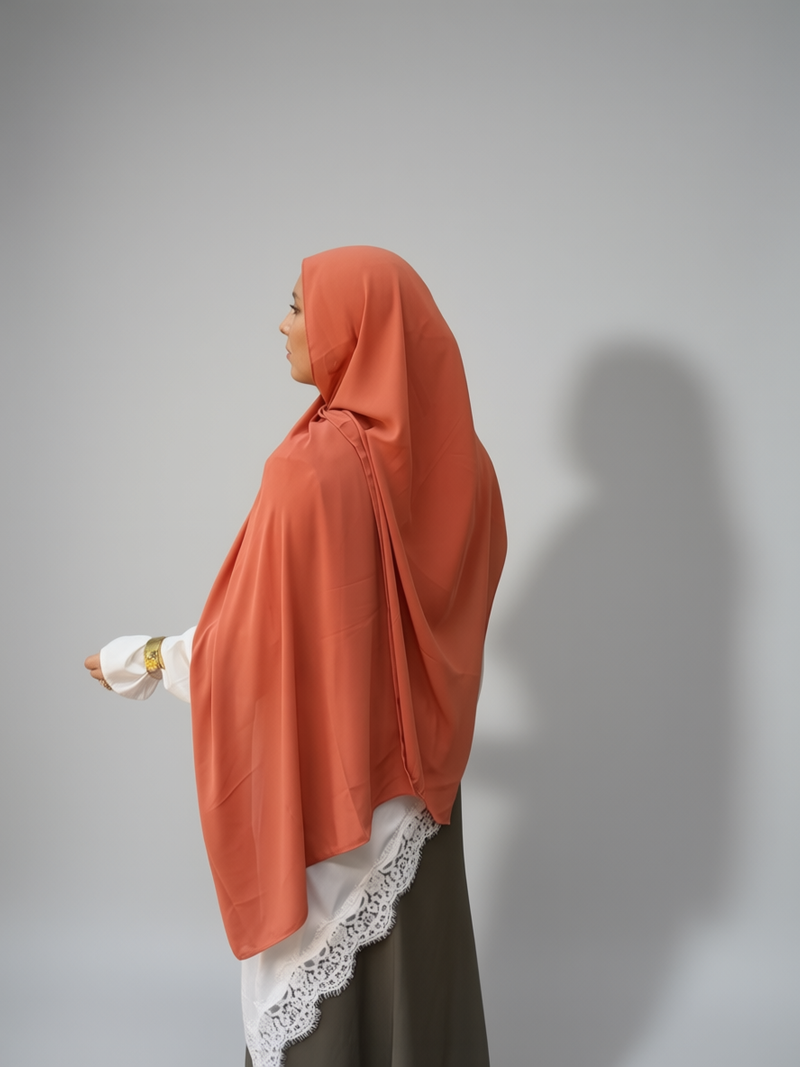 Apricot Glow Premium Chiffon Hijab