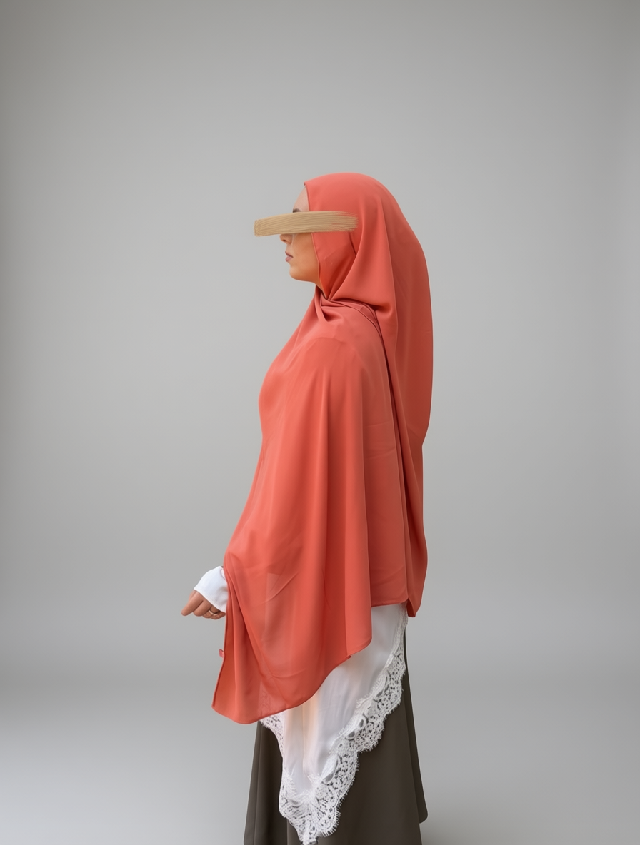 Apricot Glow Premium Chiffon Hijab