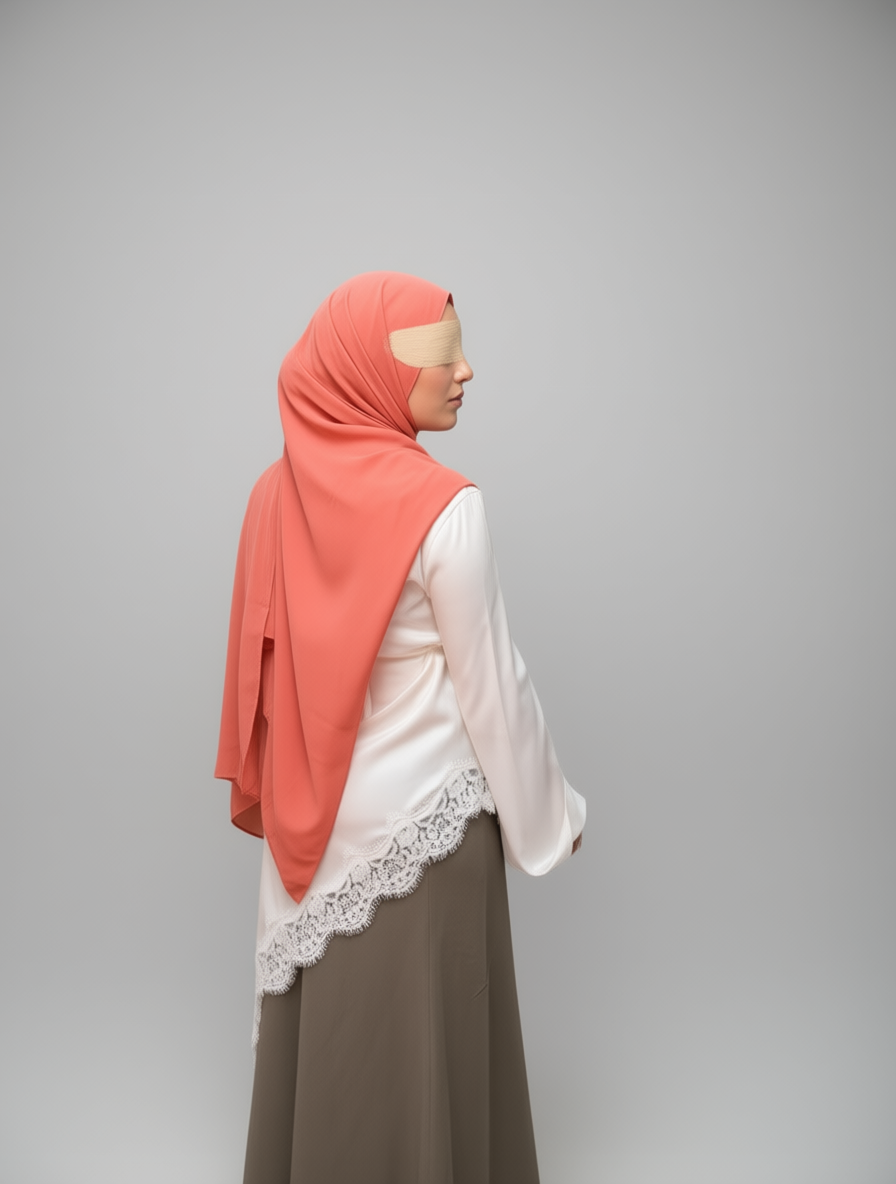 Apricot Glow Premium Chiffon Hijab