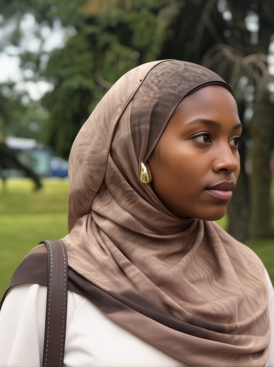 Mocha Latte Printed Modal Hijab