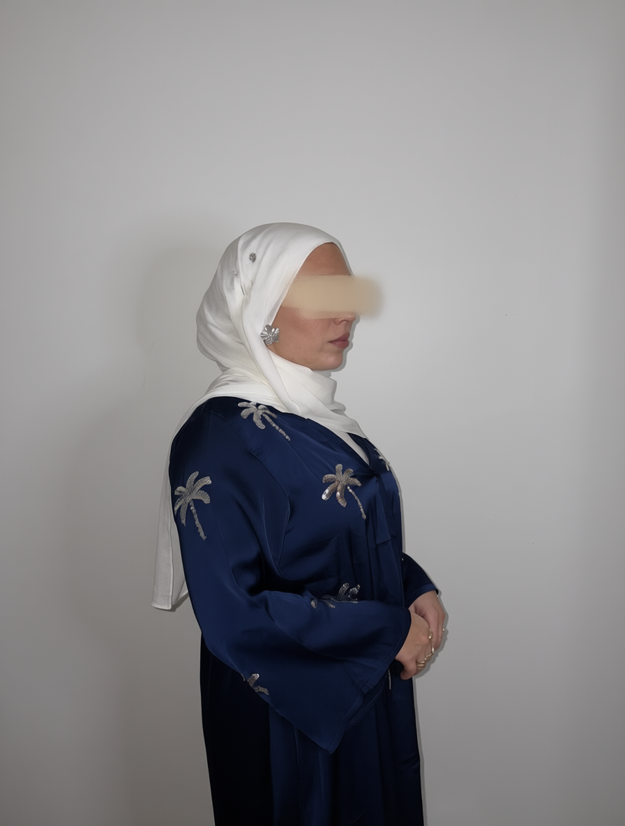 Off-White Modal Hijab Flowy Summer Set with cotton undercap