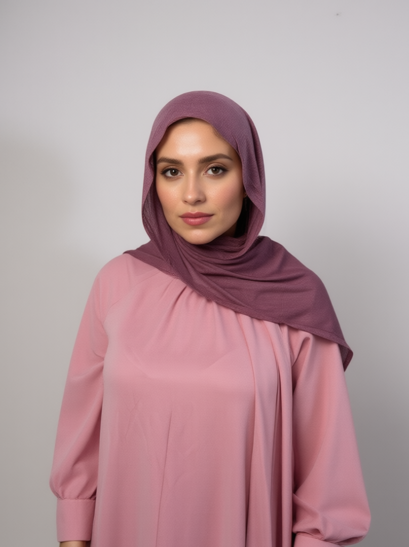 Pink Mauve high quality Cotton Jersey Hijab 