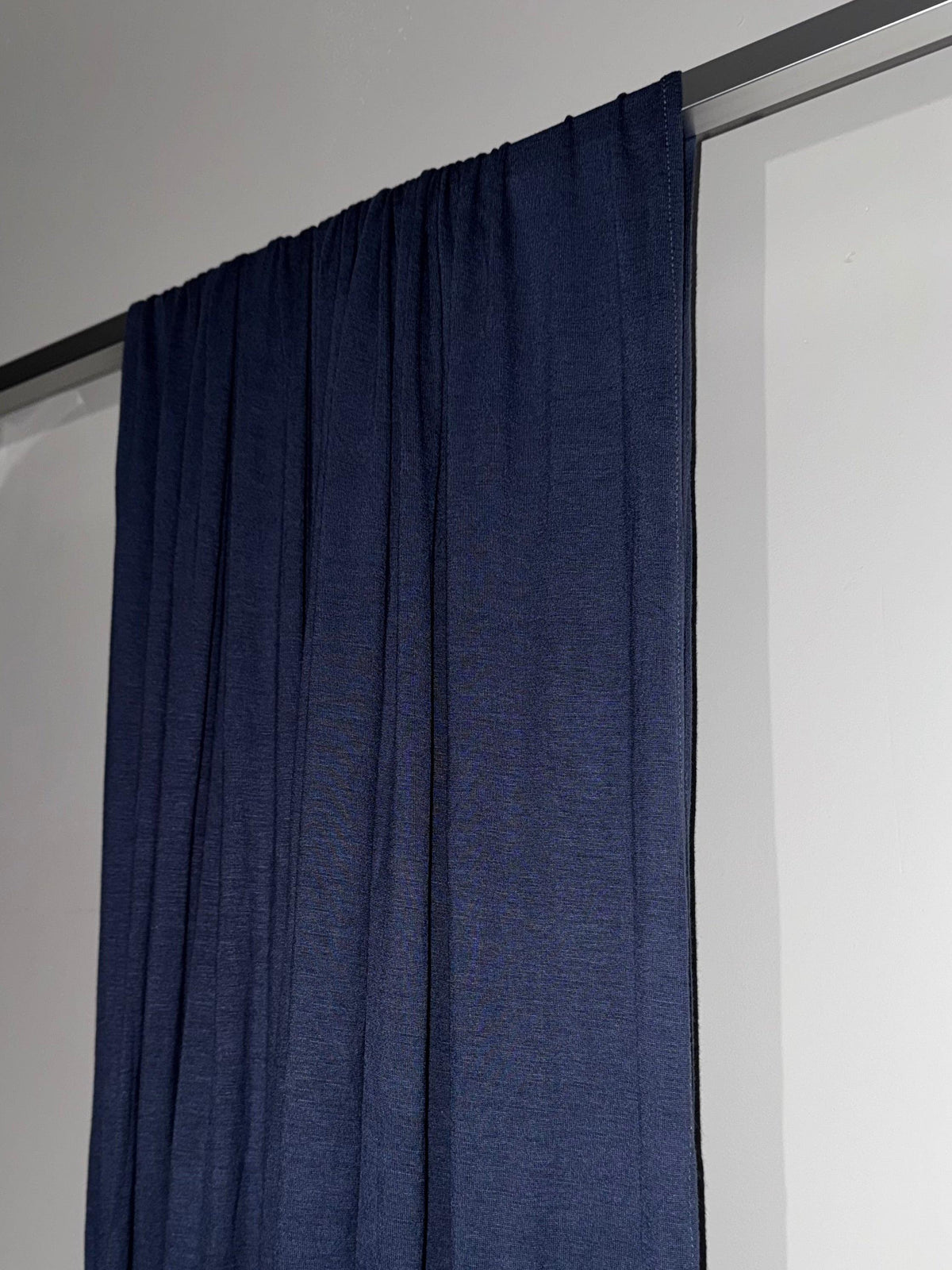 Premium Blue Cotton Jersey Hijab Hanging