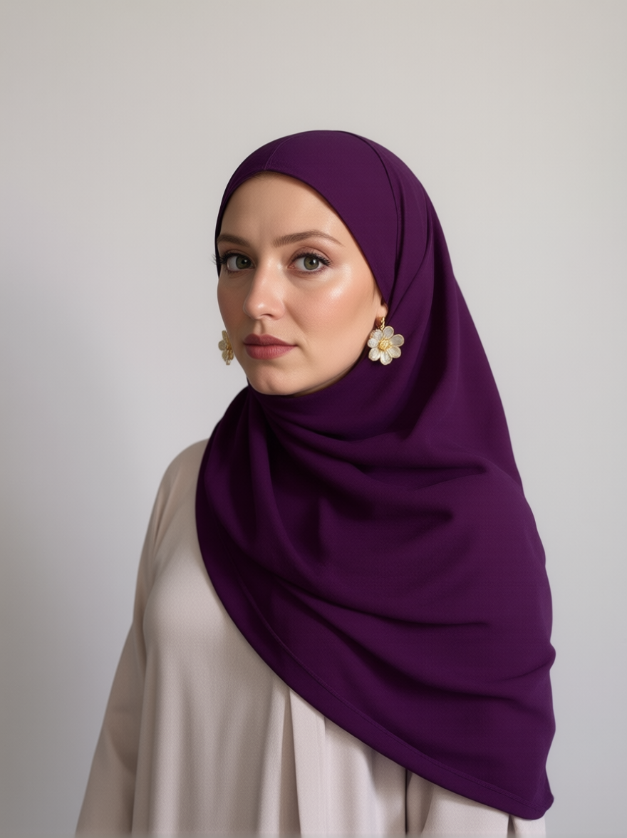 Purple Premium Chiffon Hijab