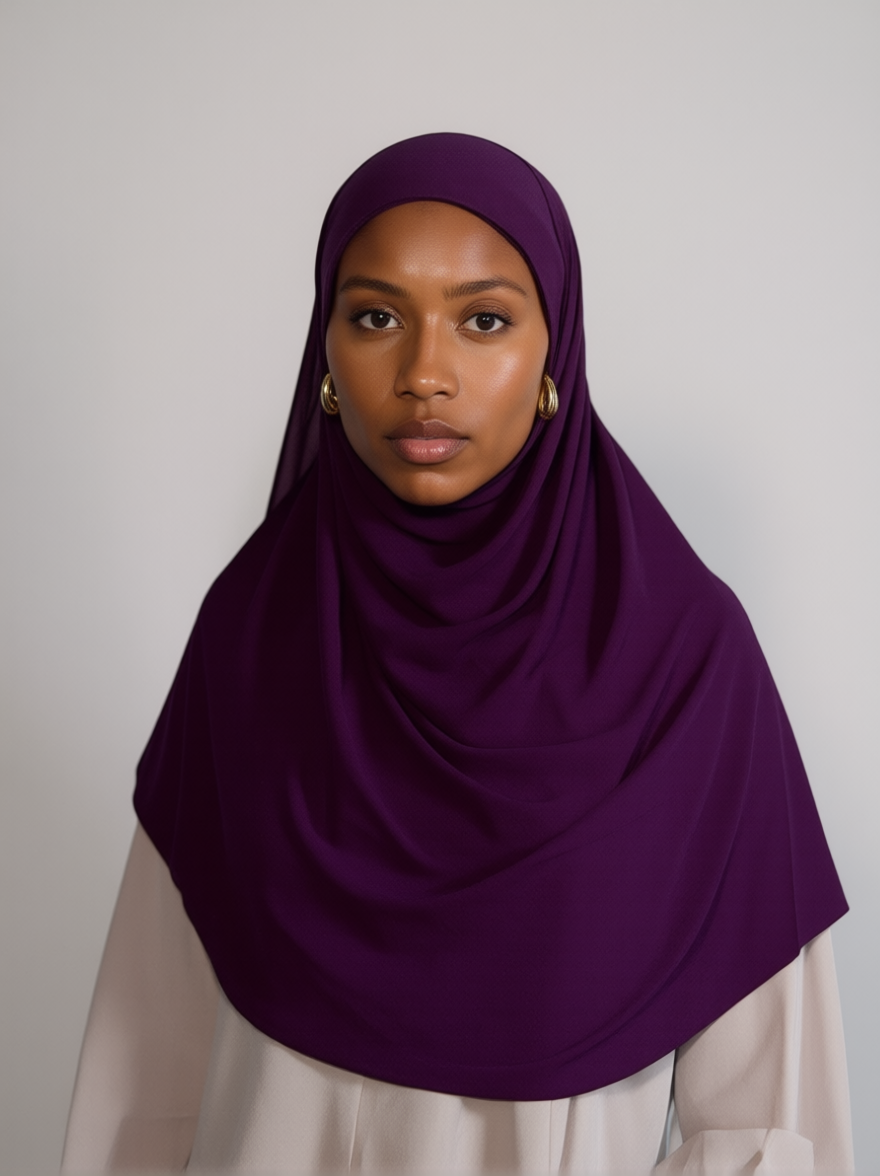 Purple Premium Chiffon Hijab