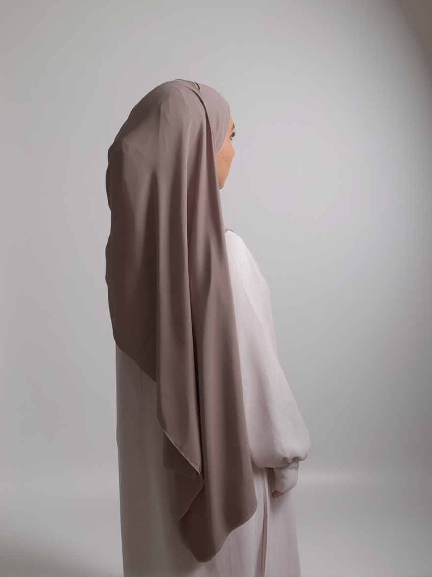 Taupe Beige Premium Chiffon Hijab