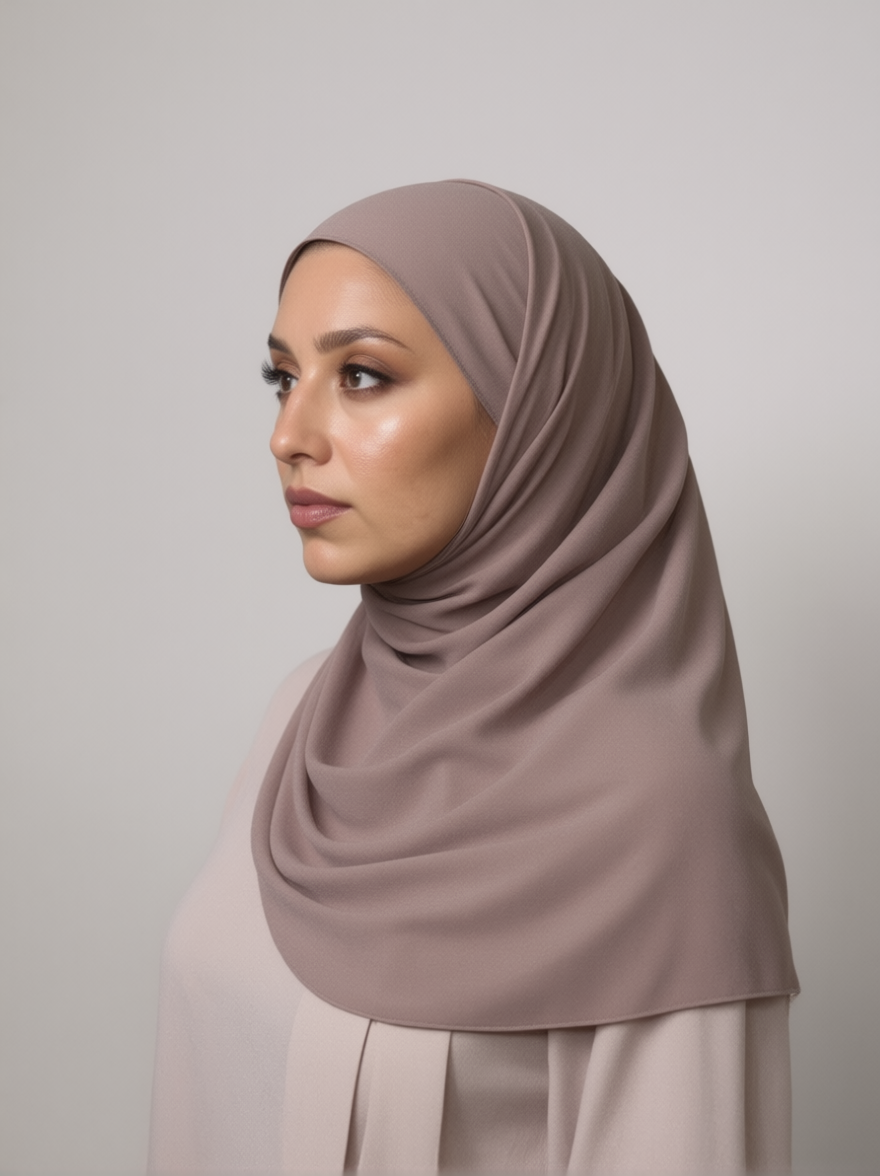 Taupe Premium Chiffon Hijab