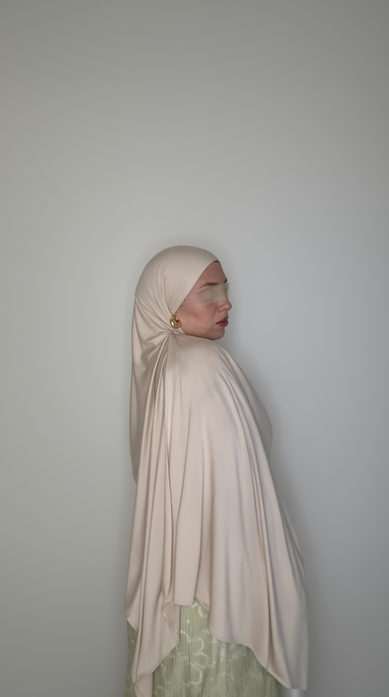 Buttercream Premium Jersey Hijab