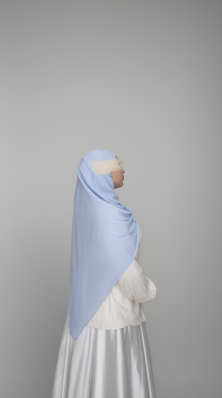 Ice Blue Premium Chiffon Hijab
