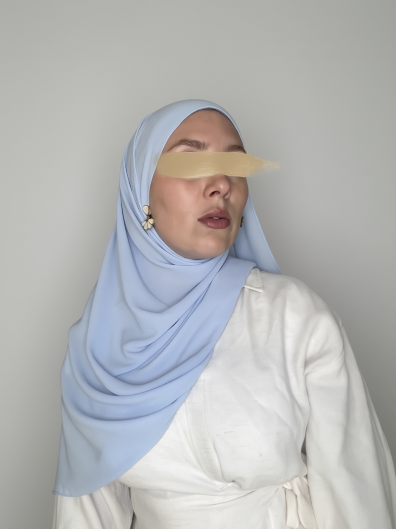 Ice Blue Premium Chiffon Hijab