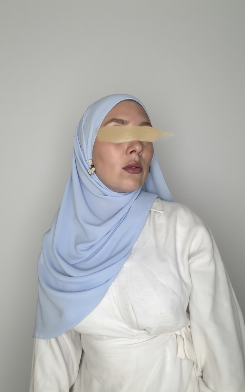 Ice Blue Premium Chiffon Hijab