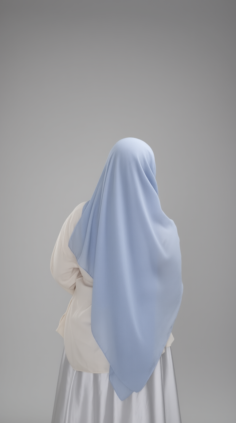 Ice Blue Premium Chiffon Hijab
