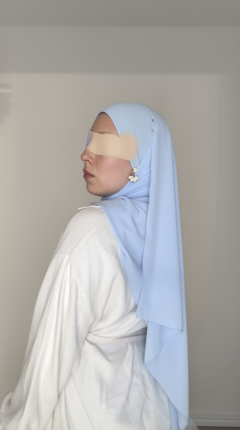 Ice Blue Premium Chiffon Hijab