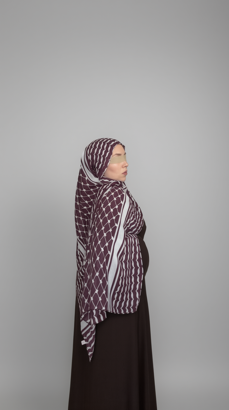 Mahogany Keffiyeh Printed Modal Hijab