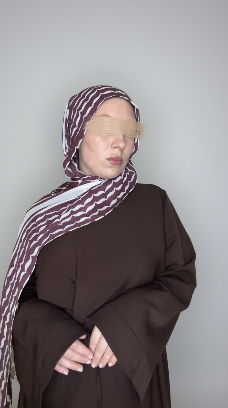 Mahogany Keffiyeh Printed Modal Hijab