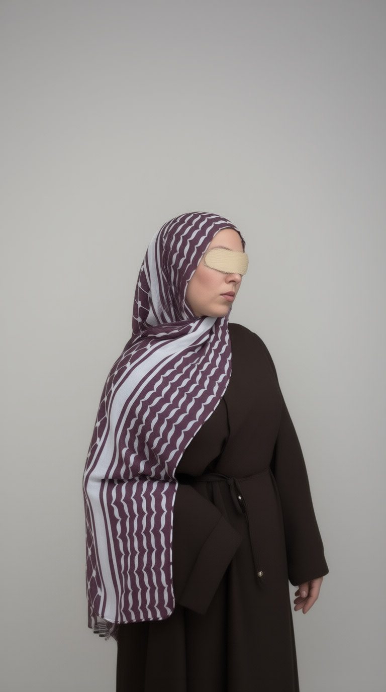 Mahogany Keffiyeh Printed Modal Hijab