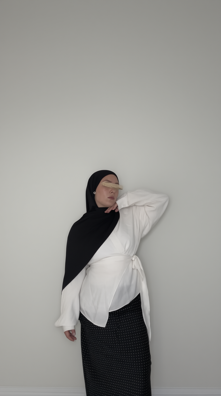 Noir Liquid Jersey Hijab