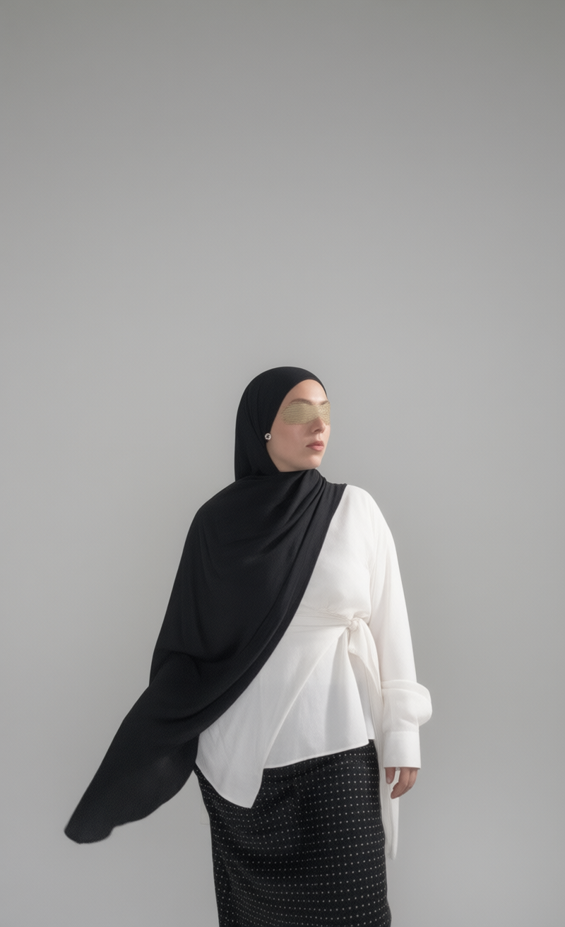 Noir Liquid Jersey Hijab