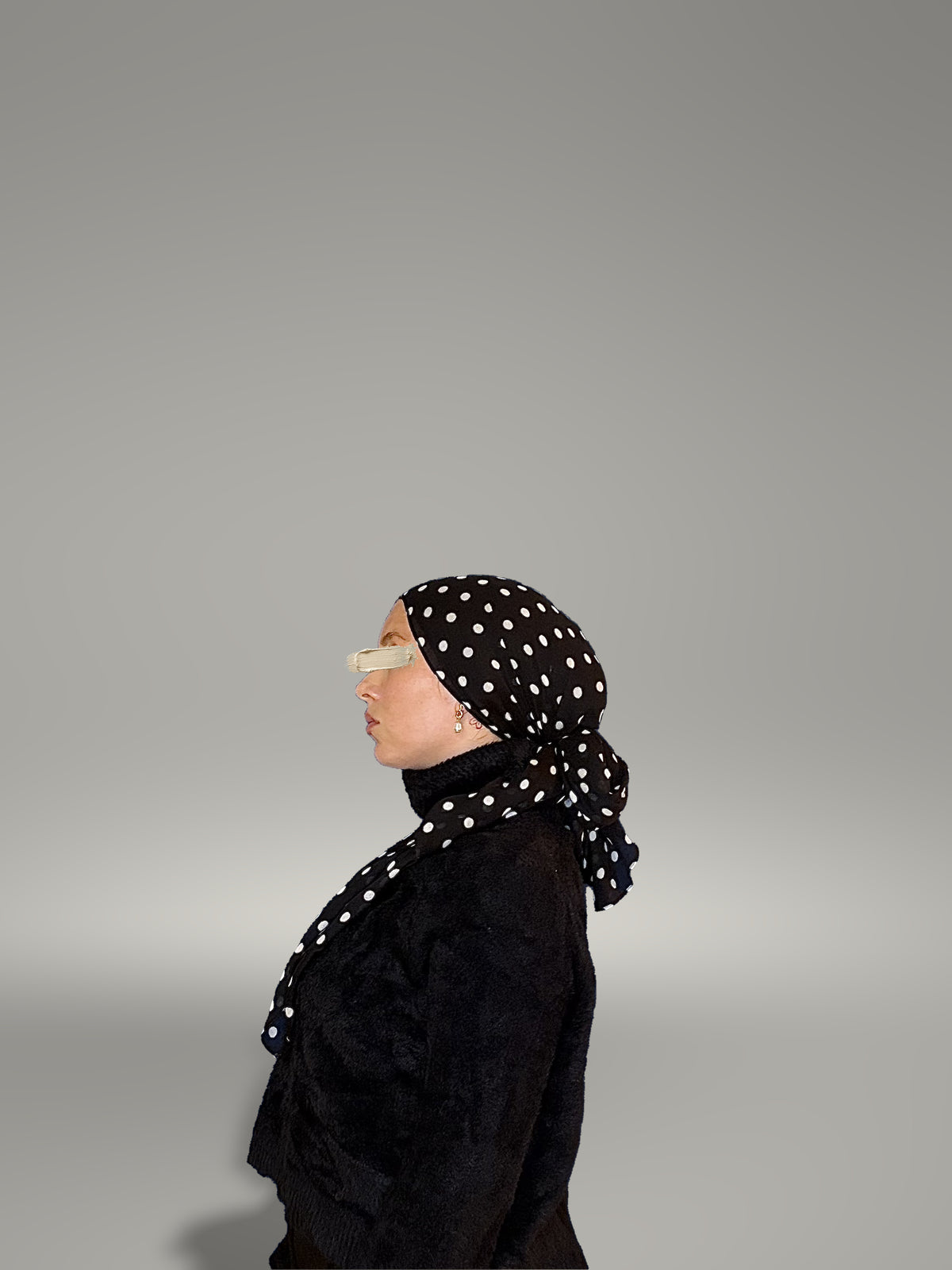 Polka Noir Printed Modal Hijab