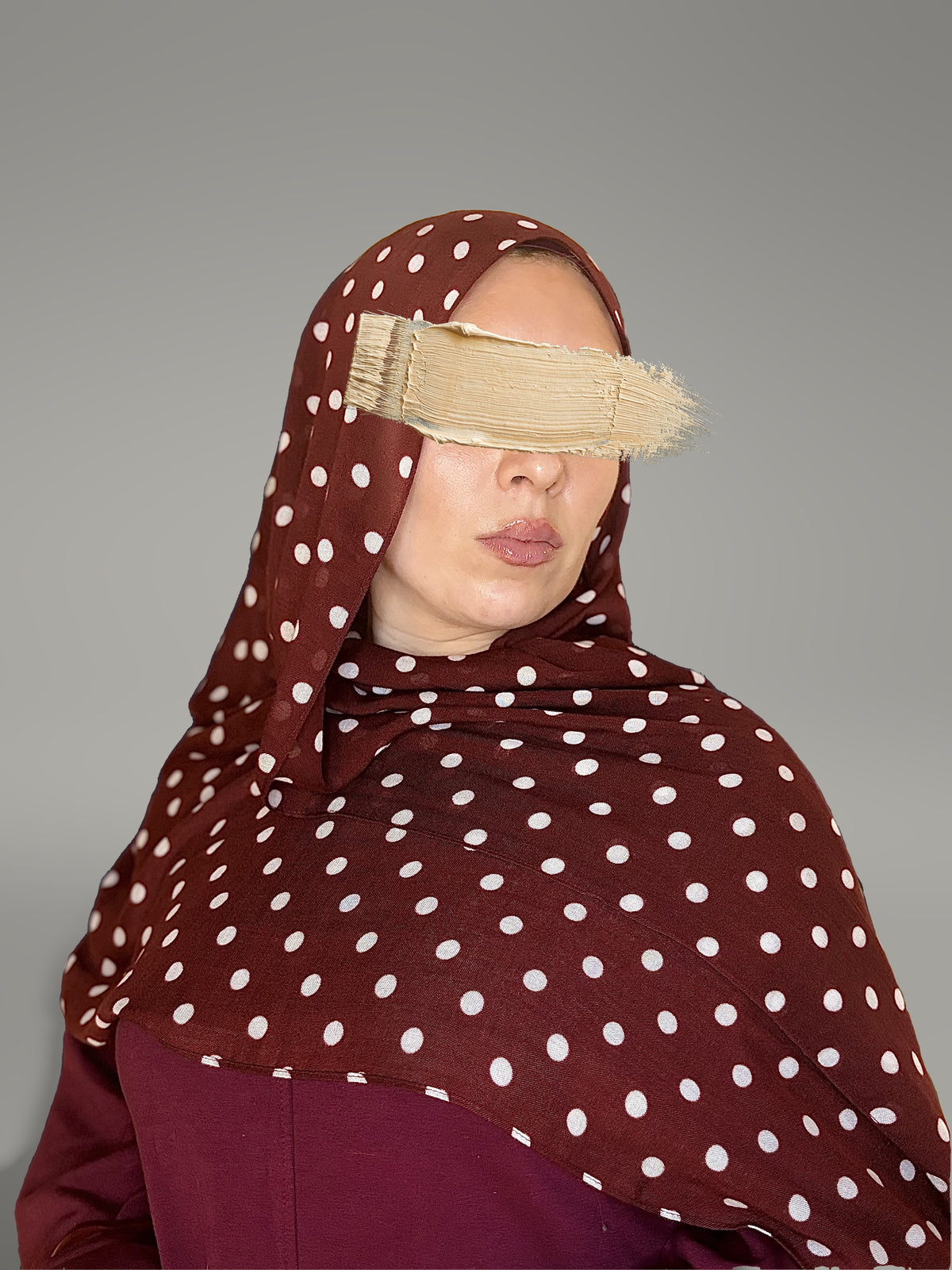 Polka Ruby Printed Modal Hijab