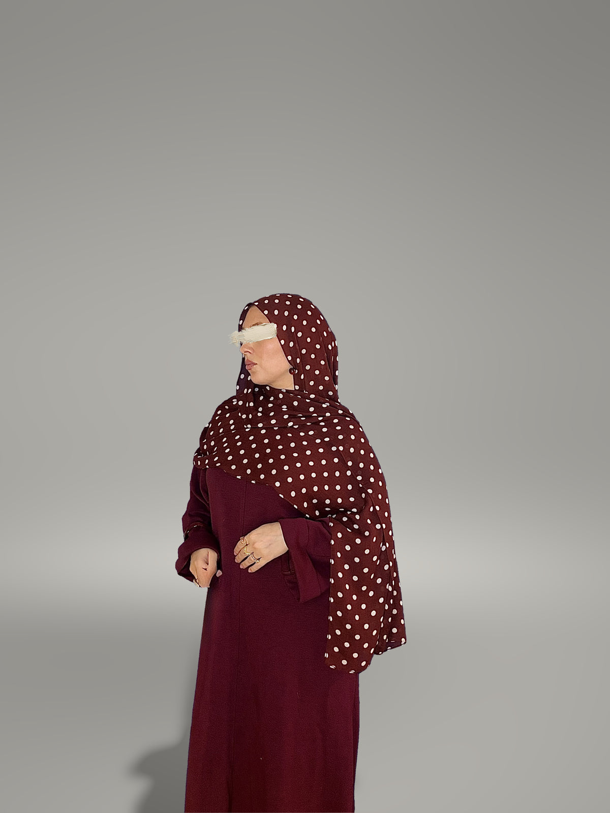 Polka Ruby Printed Modal Hijab